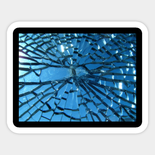 Broken glass pattern Broken Glass Pattern Sticker TeePublic